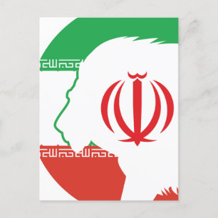 Iran Leeuw Iraanse nationale dierenvlag Briefkaart