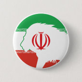 Iran Leeuw Iraanse nationale dierenvlag Ronde Button 5,7 Cm (Voorkant)