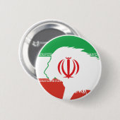 Iran Leeuw Iraanse nationale dierenvlag Ronde Button 5,7 Cm (Voorkant /achterkant)