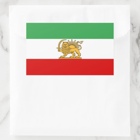 IRAN Lion and Sun Flag LARGE Sticker (Tas)