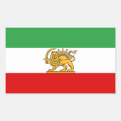 IRAN Lion and Sun Flag LARGE Sticker (Voorkant)
