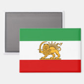 IRAN Lion and Sun Flag Magnet (Voorkant / Achterkant)