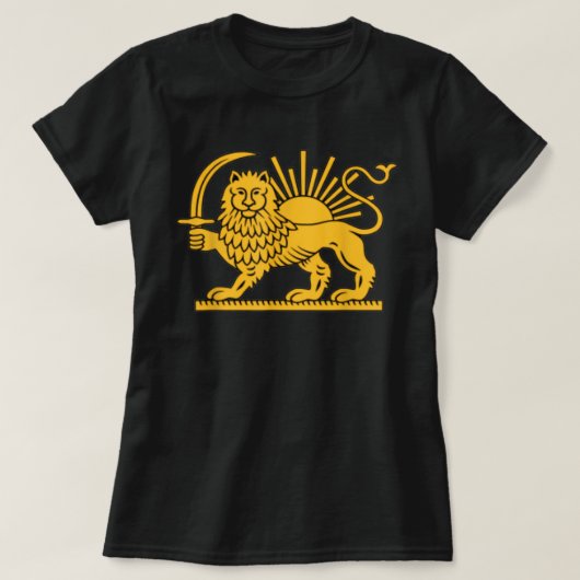 Iran Lion Sun Achaemenid Empire Safavid Dynasty T-shirt (Design voorkant)