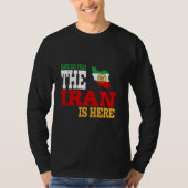 Iran Lion Sun Flag, Iran, Perzisch, Iran kaart, Vl T-shirt (Voorkant)