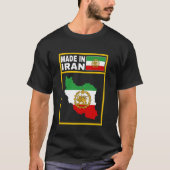Iran Lion Sun Flag, Iran, Perzisch, Iran kaart, Vl T-shirt (Voorkant)