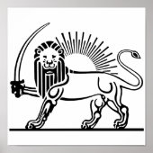 Iran Lion & Sun (Shir-O-Khorshid) Poster (Voorkant)