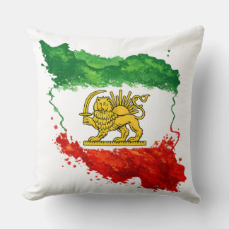 Iran Lion & Sun Throw Pillow | Persian Shir o Khor Kussen