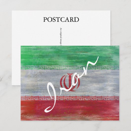 Iran maakt Iraanse vlag ongerust Briefkaart (Voorkant / Achterkant)