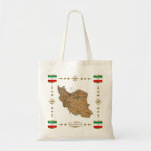 Iran Map + Flags Bag Tote Bag (Voorkant)