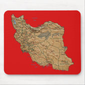 Iran Map Mousepad Muismat (Voorkant)
