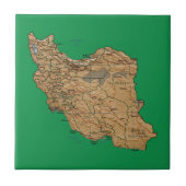 Iran Map Tile Tegeltje (Voorkant)