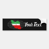 Iran Map with Flag and Emblem Bumpersticker (Voorkant)