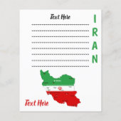Iran Map with Flag and Emblem Flyer (Achterkant)
