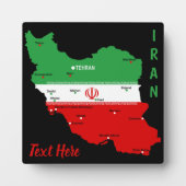 Iran Map with Flag and Emblem Fotoplaat (Voorkant)