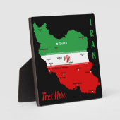 Iran Map with Flag and Emblem Fotoplaat (Voorkant)