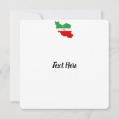 Iran Map with Flag and Emblem Kaart (Achterkant)