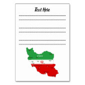 Iran Map with Flag and Emblem Kaart (Achterkant)
