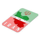 Iran Map with Flag and Emblem Magneet (Linkerzijde)