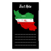 Iran Map with Flag and Emblem Magnetisch Visitekaartje (Voorkant Verticaal)