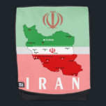 Iran Map with Flag and Emblem Rugtassen<br><div class="desc">Iran Political Map with capital Tehran, national borders, most important cities, rivers and lakes. The Iranian Flag Colors are superposed on the Map Silhouette. Vector Illustration by BluedarkArt TheChameleonArt</div>