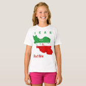 Iran Map with Flag and Emblem T-shirt (Voorkant volledig)