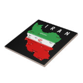 Iran Map with Flag and Emblem Tegeltje (Zijkant)