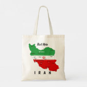 Iran Map with Flag and Emblem Tote Bag (Achterkant)