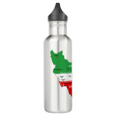 Iran Map with Flag and Emblem Waterfles (Links)