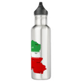 Iran Map with Flag and Emblem Waterfles (Rechts)