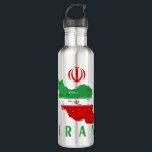 Iran Map with Flag and Emblem Waterfles<br><div class="desc">Iran Political Map with capital Tehran,  national borders,  most important cities,  rivers and lakes. The Iranian Flag Colors are superposed on the Map Silhouette. Vector Illustration by BluedarkArt TheChameleonArt</div>
