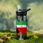 Iran Map with Flag and Emblem Waterfles<br><div class="desc">Iran Political Map with capital Tehran,  national borders,  most important cities,  rivers and lakes. The Iranian Flag Colors are superposed on the Map Silhouette. Vector Illustration by BluedarkArt TheChameleonArt</div>