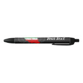 Iran Map with Flag and Emblem Zwarte Inkt Pen (Bodem)