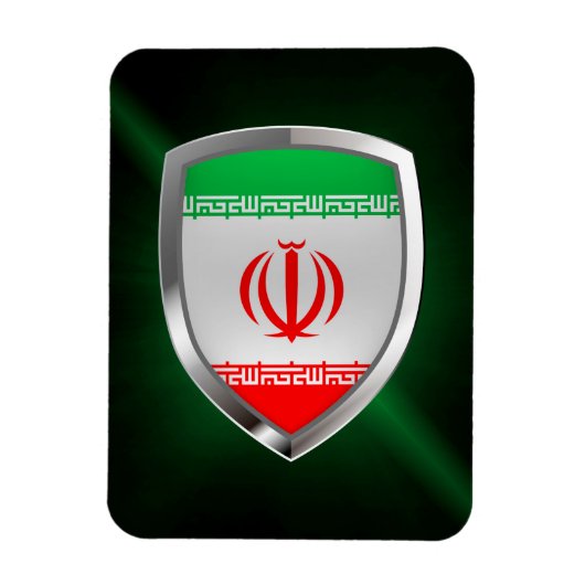 Iran Metallic Emblem Magneet (Verticaal)