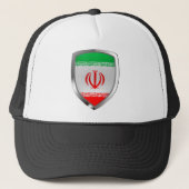 Iran Metallic Emblem Trucker Pet (Voorkant)