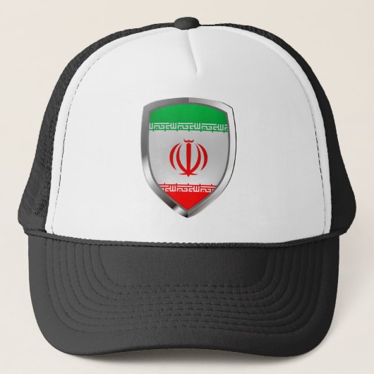 Iran Metallic Emblem Trucker Pet (Voorkant)