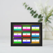 Iran Multihue Flags Briefkaart (Staand voorkant)