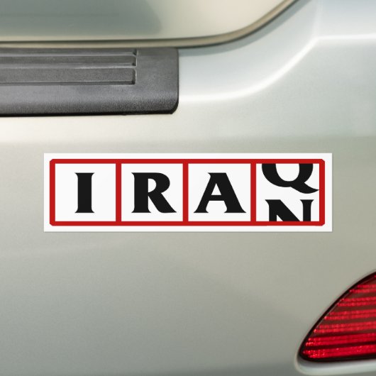 Iran naar Irak Bumpersticker (Op auto)