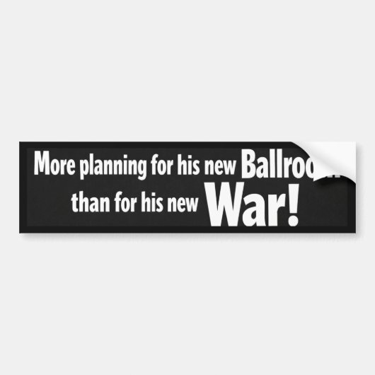 Iran Oorlog - Trump Bumpersticker (Voorkant)