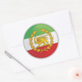 Iran Perzische Leeuw Koninkrijk Pahlevi Ronde Sticker (Envelop)
