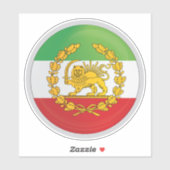 Iran Perzische Leeuw Koninkrijk Pahlevi Sticker (Vel)