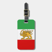 Iran, Perzische vlag met Lion, Shah van Iran Bagagelabel (Voorkant verticaal)