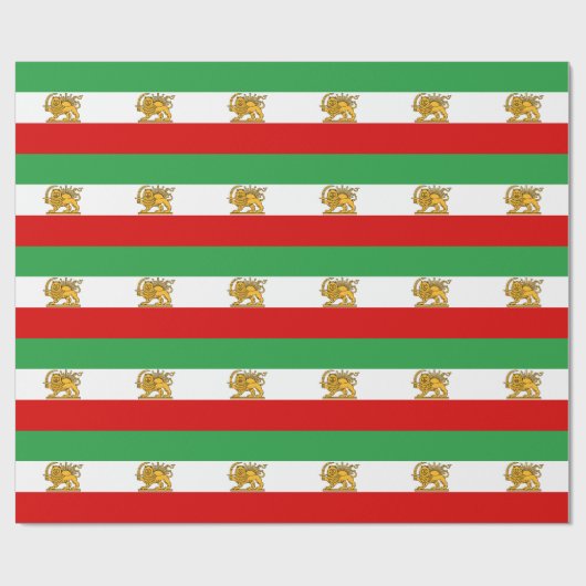Iran, Perzische vlag met Lion, Shah van Iran Cadeaupapier (Vlak)