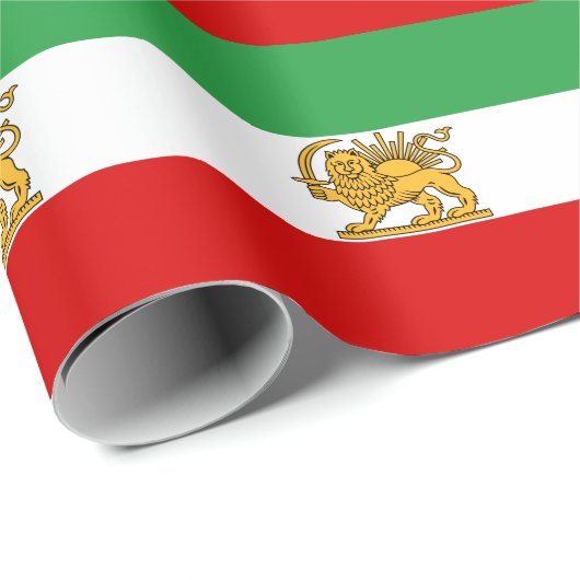 Iran, Perzische vlag met Lion, Shah van Iran Cadeaupapier (Rol Hoek)