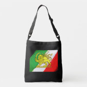  Iran, Perzische vlag met Lion, Shah van Iran Crossbody Tas (Achterkant)