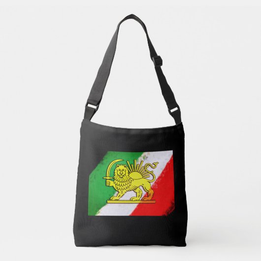  Iran, Perzische vlag met Lion, Shah van Iran Crossbody Tas (Voorkant)