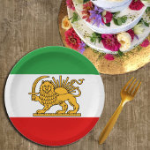 Iran, Perzische vlag met Lion, Shah van Iran Papieren Bordje