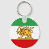 Iran, Perzische vlag met Lion, Shah van Iran Sleutelhanger (Voorkant)