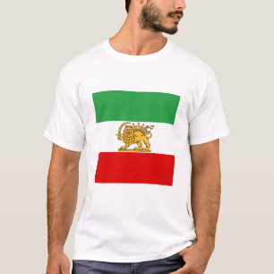 Iran, Perzische vlag met Lion, Shah van Iran T-shirt