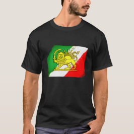  Iran, Perzische vlag met Lion, Shah van Iran T-shirt