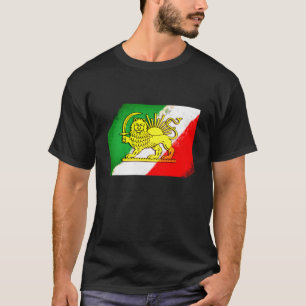  Iran, Perzische vlag met Lion, Shah van Iran T-shirt